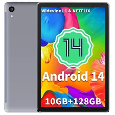 10.1" WIFI Tablet Android 14 HD 10GB + 128GB Tablet Pad Octa-Core Dual Camera