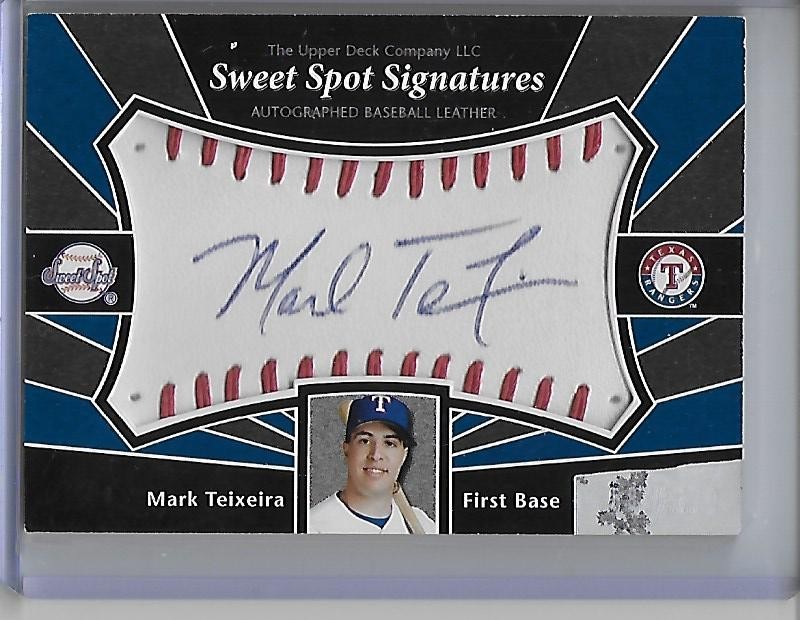 2004 Upper Deck Sweet Spot Signatures MARK TEIXEIRA Texas Rangers auto
