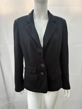 Tu Black Jersey Blazer Jacket Women's Size 14 Smart Casual Workwear Lined