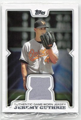 2008 Topps Updates & Highlights #RR-JG Jeremy Guthrie Relics - Factory Sealed