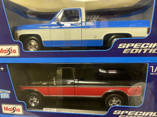 Maisto 1974 Chevrolet C-10 Pick Up 1979 Ford F150 pick up 1:18 - Picture 13 of 13