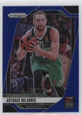 2024 Panini Prizm Turkish Airlines EuroLeague Blue 53/199 Arturas Milaknis v9t