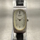 Seiko Watch Women 13mm Silver Dial Silver Tone Rectangle 1320-6069 New Battery