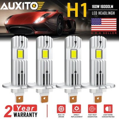 4PCS H1 6000K White LED Headlight Bulb Conversion Kit Low Beam Replace Halogen