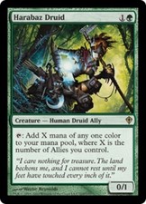 1 x Harabaz Druid - Worldwake - Moderate Play - MTG