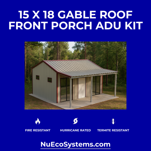 Fire Resistant Backyard Office Granny Flat Tiny Home Kit Front Porch - Picture 15 of 24