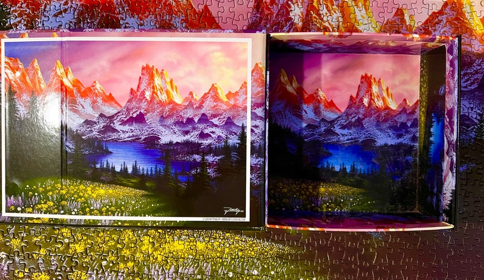 Sure Lox Keepsakes Mountain 1000 Piece Jigsaw Puzzle With Magnetic Closing Box - Image 3 of 4