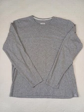 Rag & Bone Shirt Mens Large Crew Gray Knit Standard Long Sleeve Essential Top