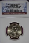 2007 D NGC BRILLIANT UNC JOHN ADAMS FIRST DAY OF ISSUE DOLLAR #B51629 — photo 1