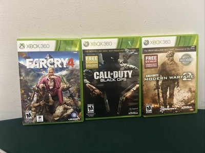 XBOX 360 game bundle - Call Of duty Black Ops, Modern Warfare 2, Farcry 4