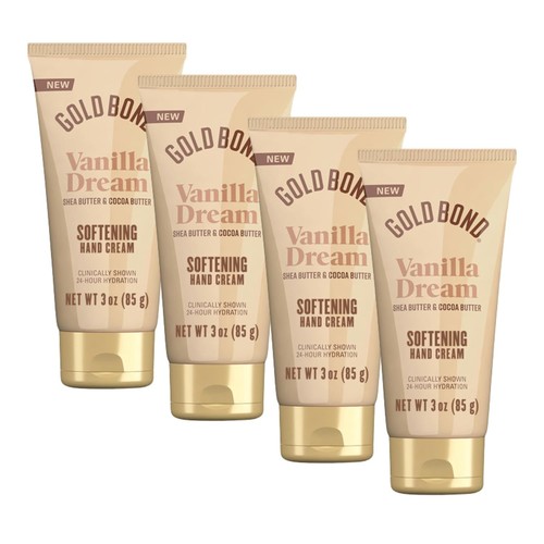 Luxurious Vanilla Dream Hand Cream Set - 4 Travel Size 3oz Creams