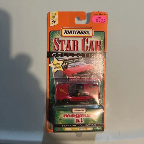 Vintage 1998 Matchbox Star Car Collection Magnum Pi Red Ferrari 308 GTB MIB 1 64