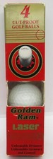 Golden Ram Laser White Box of 4 Golf Balls.
