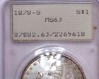 RARE 1878-S PCGS MS63 Morgan Dollar, Old Rattler Holder * Very Nice* PRICE DROP!