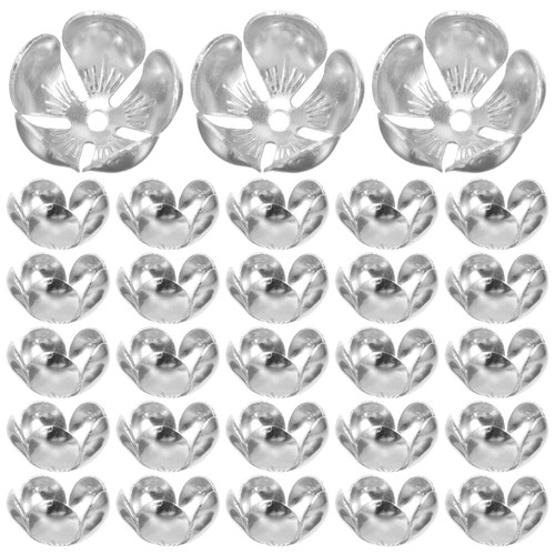 50 Pcs Perlenhalterzubehör Schmuckteile DIY Halskette Perlenkappen - Bild 9 von 12