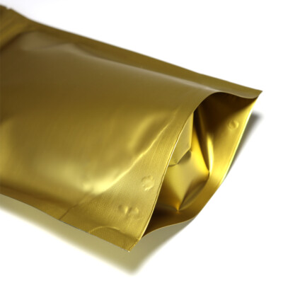100 Stück Matte Goldene Standbodenbeutel Mit Reißverschluss – 4,7 X 7 Zoll, Lebensmittelecht