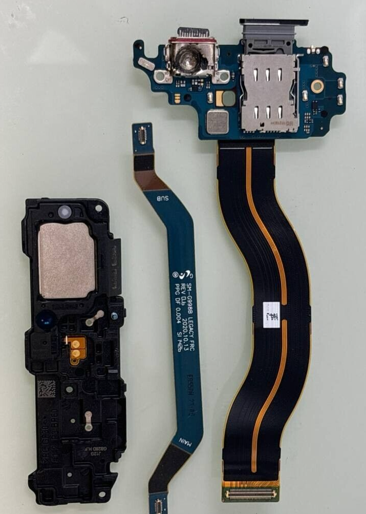 Galaxys21ultra ジャンク　箱　充電ケーブル Charging Port Loudspeaker & FRC Sub Flex Cable for Samsung