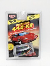 Tyco Magnum 440X-2 Ferrari F40 Black/Orange/Purple/Green HO Slot Car SEALED MOC