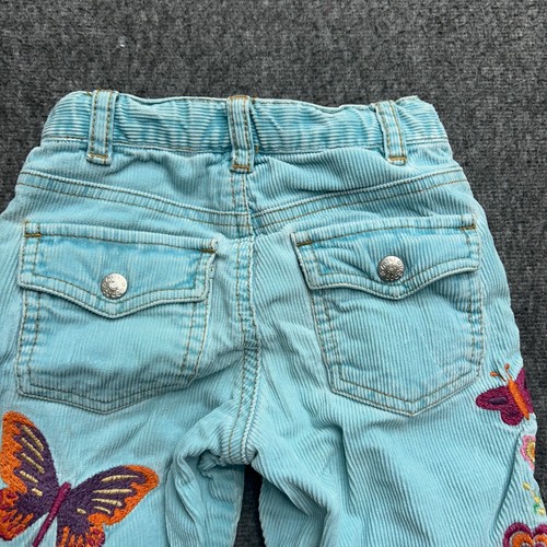 Mini Boden Corduroy Pants Size 3-4Y Embroidered Floral Flower Butterfly Cottage - Picture 7 of 10