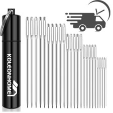 Large Eye Sewing Needles,60 Pieces,Embroidery Needles,5 Sizes,Needles for Sewing