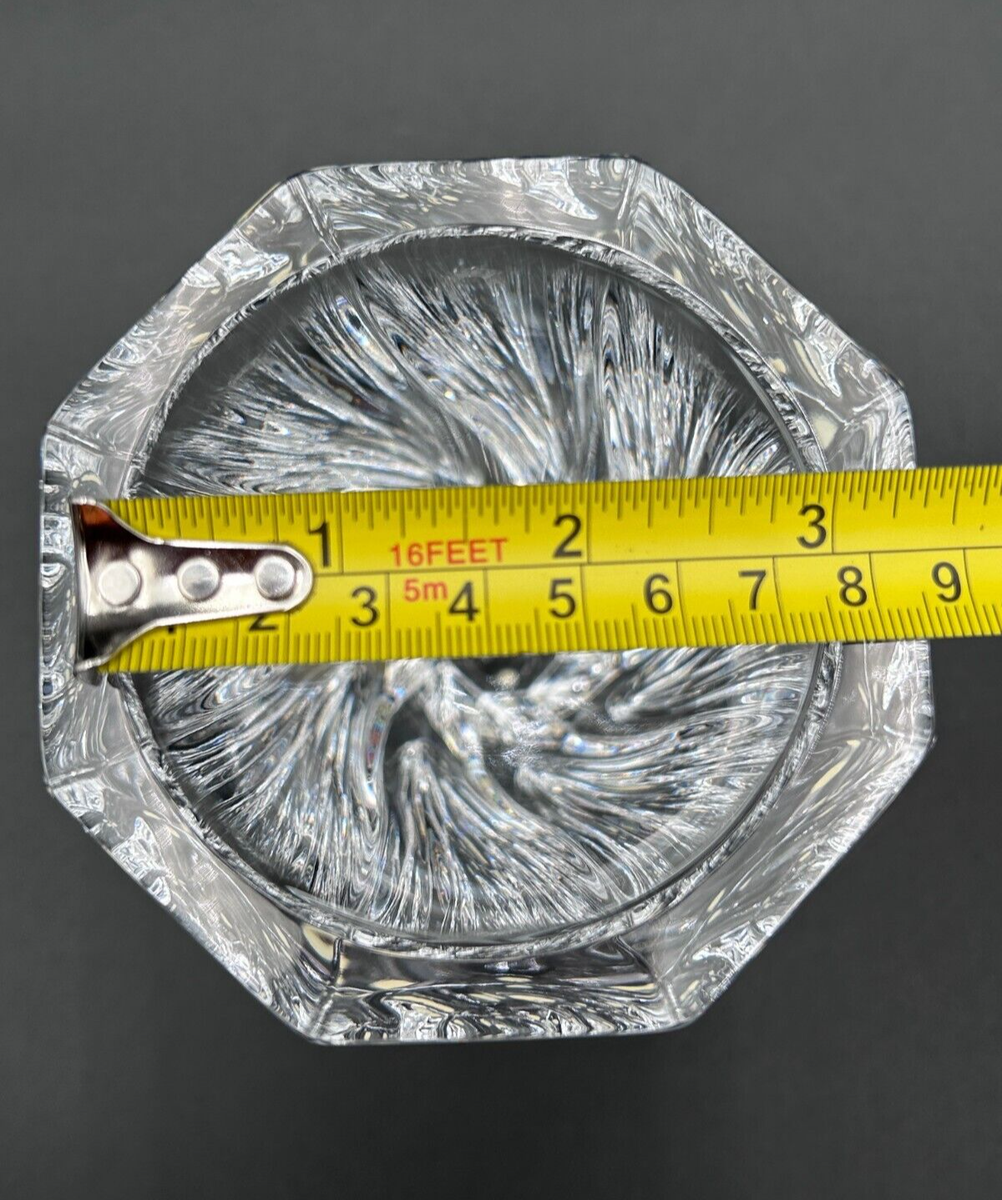 Orrefors Sweden Residence Swirl Lead Crystal Vase 6” Tall