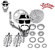 VINTAGE LOWRIDER - Twisted CRANK PKG - Pedale gabbia cuore cromato