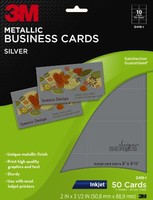 3m Business Cards, Metallic, Silver, 2 X 3 1/2 Inches (d418-i), New, Free Shippi on sale 3m Business Cards, Metallic, Silver, 2 X 3 1/2 Inches (d418-i), New, Free Shippi on sale