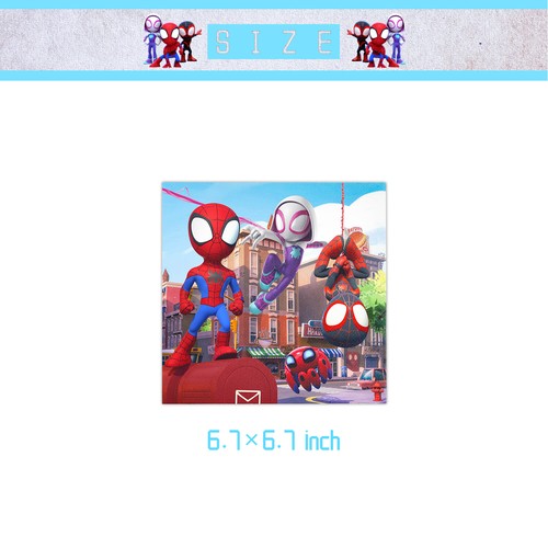 Spidey and His Amazing Friends Party Supplies Set Plates Cups Tablecloth Napkins - Picture 5 of 6