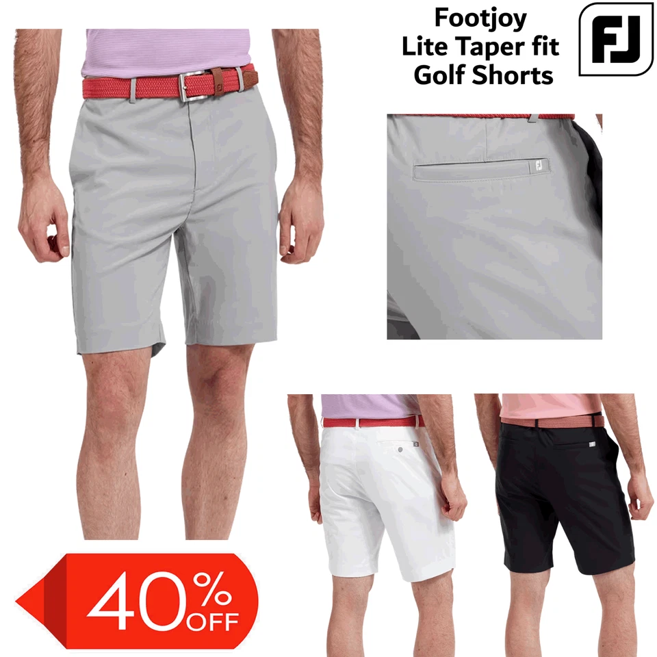 FOOTJOY HERREN GOLFSHORTS FUSSJOY GOLFSHORTS GRAU, MARINEBLAU ODER WEISS TAPER LITE GOLFSHORTS