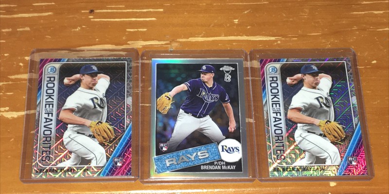 Topps Chrome 2020 Ben Baller Brendan McKay 85 Insert MOJO Tampa Bay Rays Bowman