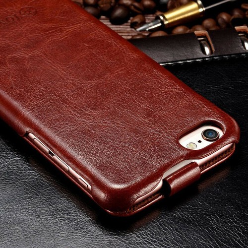For iPhone 16e/15/14/13/12/11 XR SE Vertical Flip Case Leather Slim Pouch Cover - Picture 12 of 23