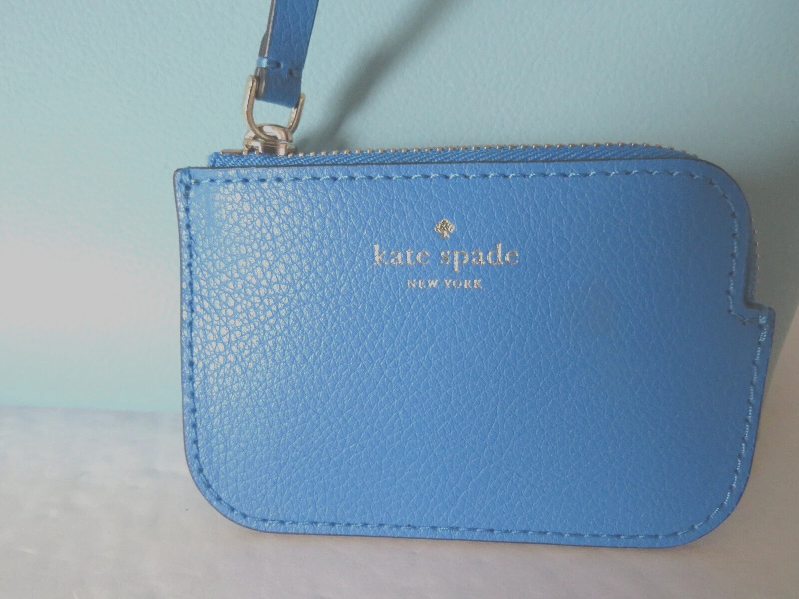 Borsa KATE SPADE blu chiaro braccialetto abbinato reversibile blu medio borsetta carriera