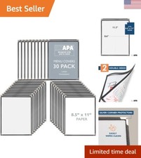 30 Pack of Menu Covers - Single Page, 2 View, Fits 8.5 x 11 Inch Paper - Rest...