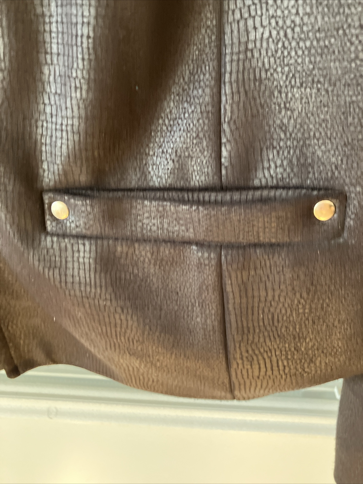 Pleather Jacket Size m Brown - image 3