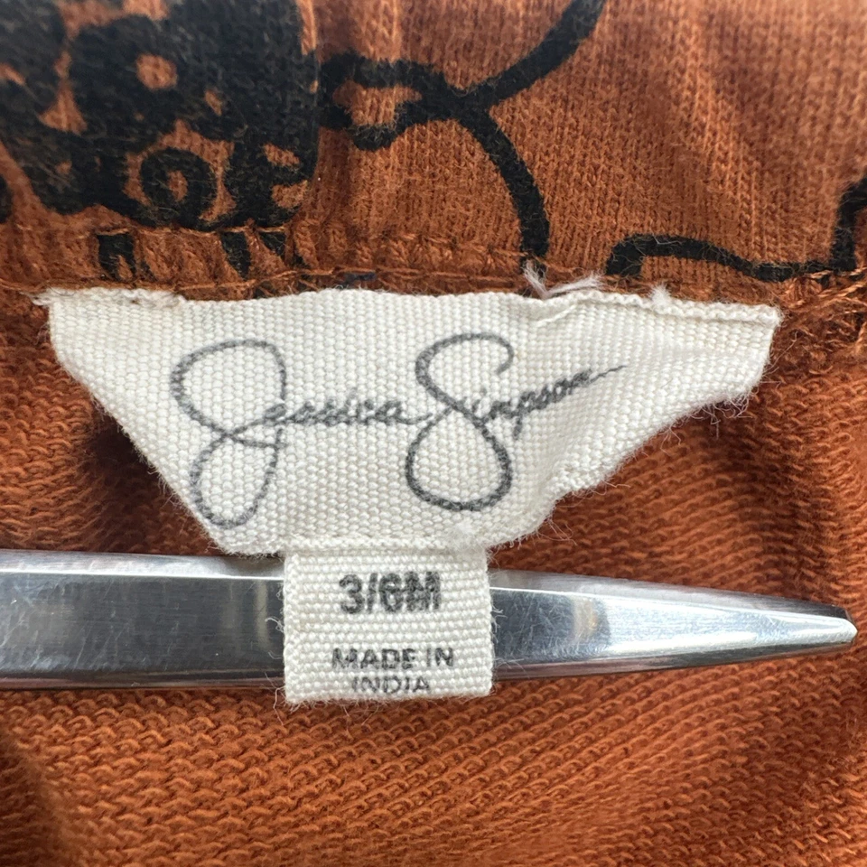 Pantalones Jessica Simpson Bebé Niñas 3/6M Marrón Floral Bolsillos... #20047 Foto 3 de 4