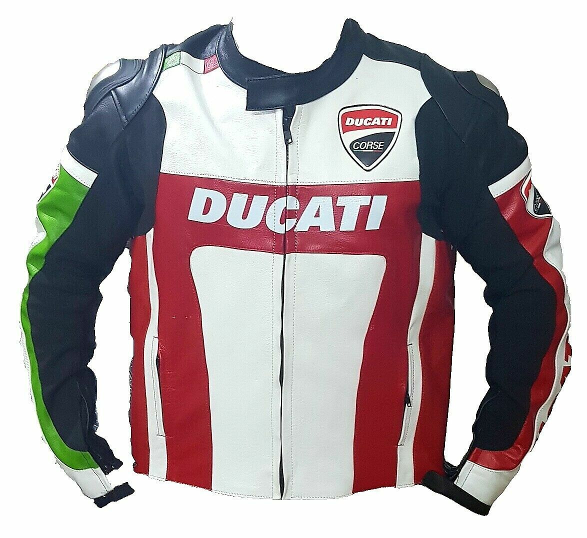 Motorcycle ducati Leather Jacket-Motorbike Leather Riding Jacket