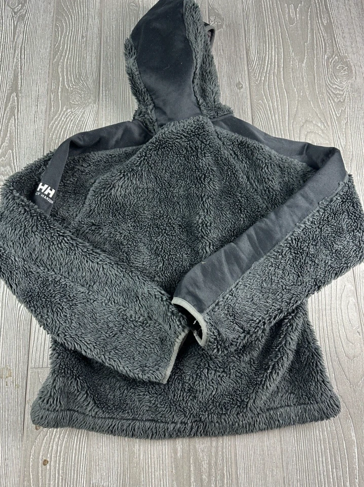 Chaqueta Helly Hansen Fuzzy Cremallera Completa Mujer Talla Med Gris Sherpa Polar Foto 3 de 4