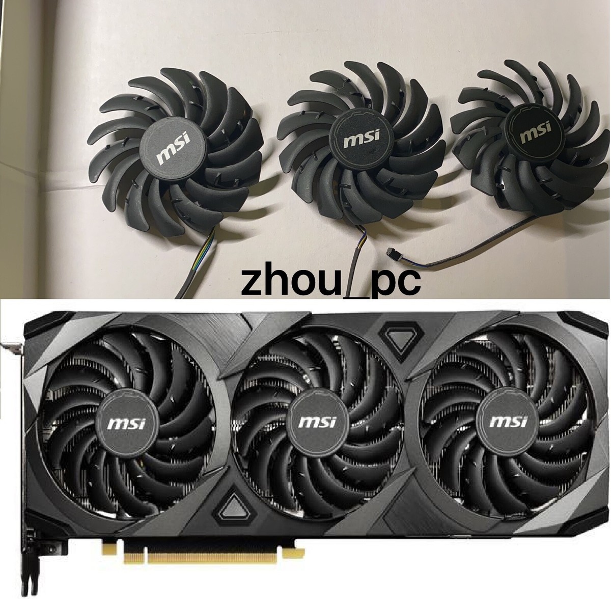 GPU Replacement Cooling Cooler Fan For MSI RTX 3070 3080 3090