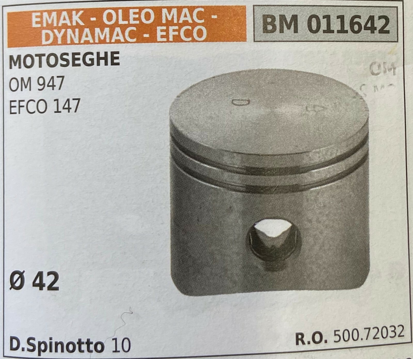 Guida al Ricambio Pistone BM011642 per Oleo-Mac 940 e Efco 140