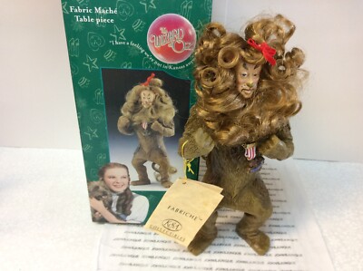 COWARDLY LION FIGURINE FABRIC MACHE KURT ADLER~New with gift box RETIRED PIECE