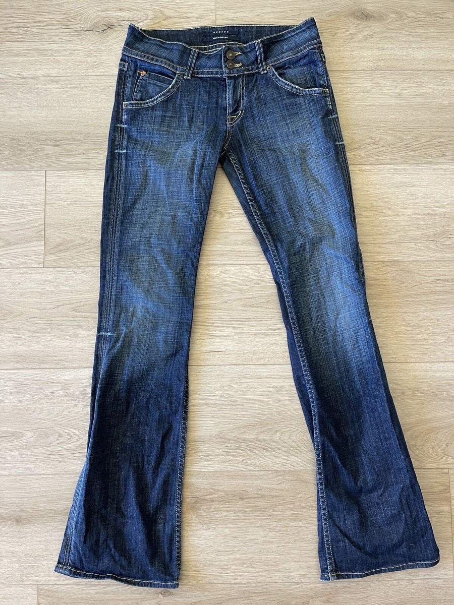 Hudson Womens Jeans Flared Low-Rise W28xL31 Flap Pockets Denim