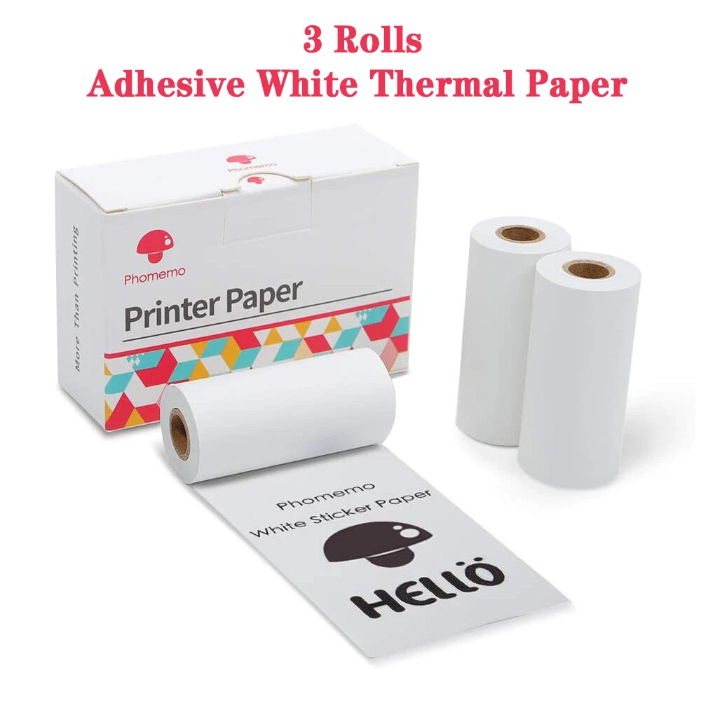 Bluetooth Mini Photo Printer Wireless Sticker Printer with Thermal Paper