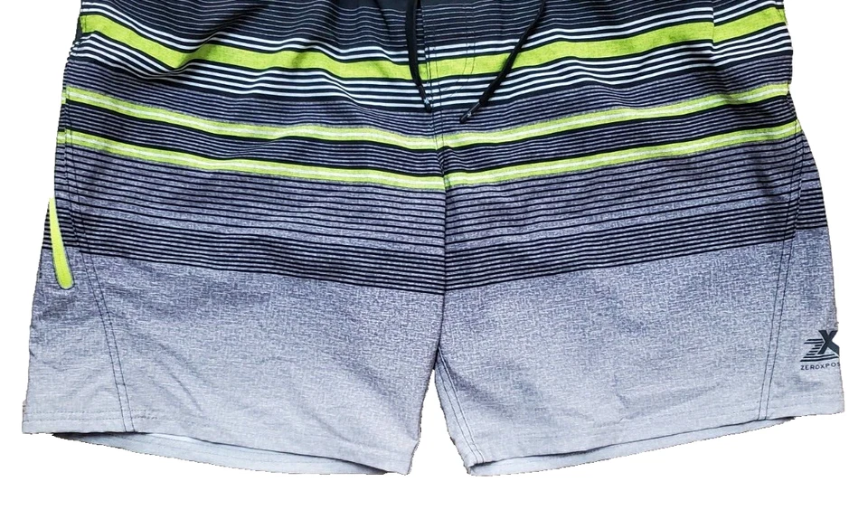 Men's ZEROXPOSUR Board Shorts Swim Shorts Black Yellow Neon Size XXL - Image 4 of 4