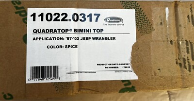 Quadratec Quadratop Bimini Top for 97-02 Jeep Wrangler - Spice