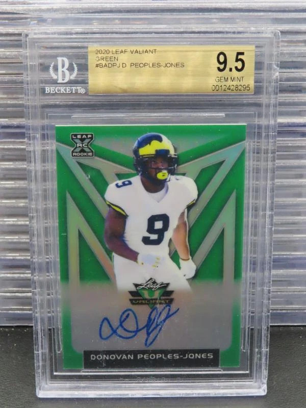 Donovan Peoples-Jones Leaf Valiant Autographs #BADPJ Purple