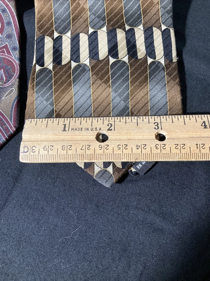 Corbatas Tailors Row para hombre, 100 % seda, lote de 2 Foto 3 de 4