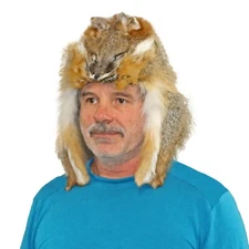 GRAY FOX FUR MOUNTAIN MAN HAT-hts1665 