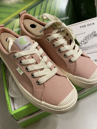 Cariuma Canvas Low Top Lace Up Shoes Sneakers Women's Size 6.5. Pink - Picture 6 of 14