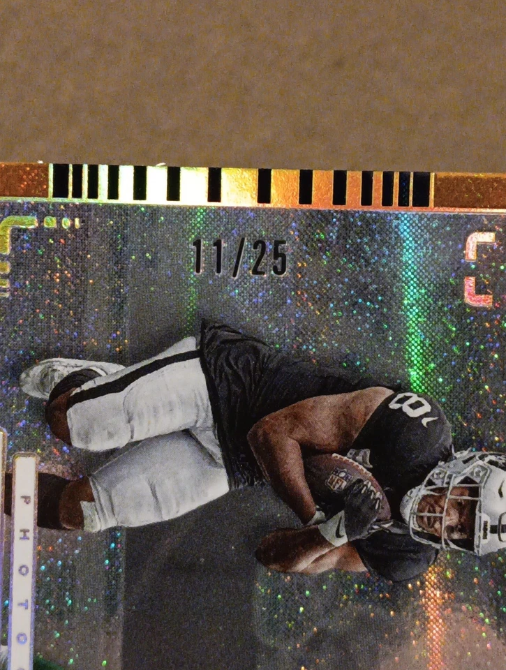 2024 Panini Photogenic JOSH JACOBS PROGRESSIONS ORANGE SP 11/25 Raiders/Packers - Image 2 of 3