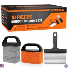 Blackstone Griddle Cleaning Kit - Stain Removal with Grill Stone, Scraper &